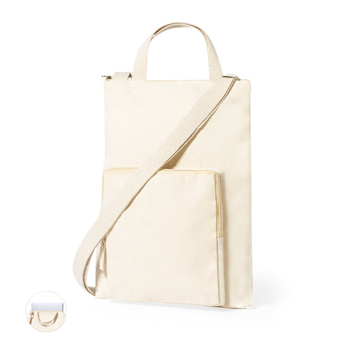 Cool laptop sleeve, made of durable canvas with a natural finish - Leduc Personalised