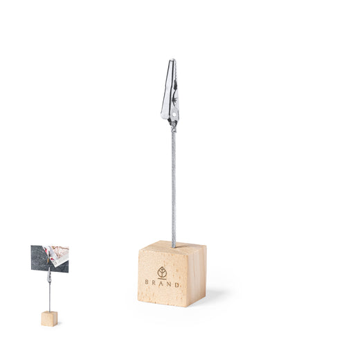 Nature line clip, with resistant base made of natural pine wood - Sanny Personalised