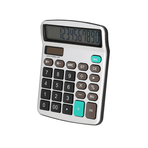 12-digit calculator made of durable aluminium and ABS, with soft-touch keys - Tueris Personalised