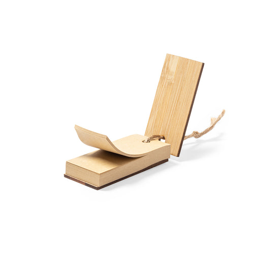 Nature line notepad holder with bamboo hard covers and jute cord - Yiuta Personalised