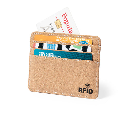 Elegant card holder made of natural cork - Reylox Personalised
