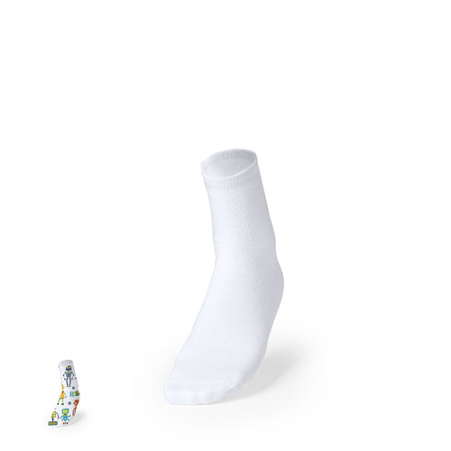 Pair of socks made of white polyester and specially designed for sublimation printing - Sakam Personalised