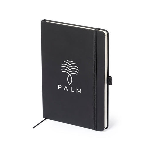 Notepad made of PU leather with elegant black finish - Xeria Personalised