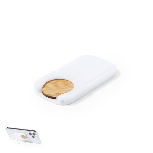 Multifunction smartphone holder with integrated coin for shopping trolley and folding ring/holder - Farti Personalised