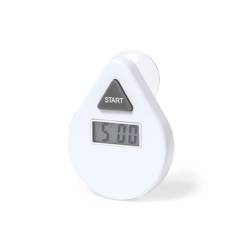 Timer made in resistant ABS, with white finish and suction cup fixing - Vorad Personalised