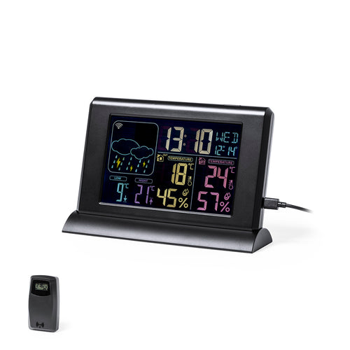 Premium, multi-function weather station, made in durable ABS with a satin black finish - Lautar Personalised