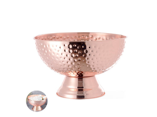 Elegant champagne cooler made in stainless steel with galvanised copper coating - Larch Personalised