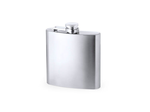 175 ml capacity hip flask made in aluminium and available in a wide range of metallic colours - Balton Personalised