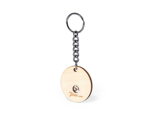 Keyring in soft and elegant beech wood - Krusty Personalised