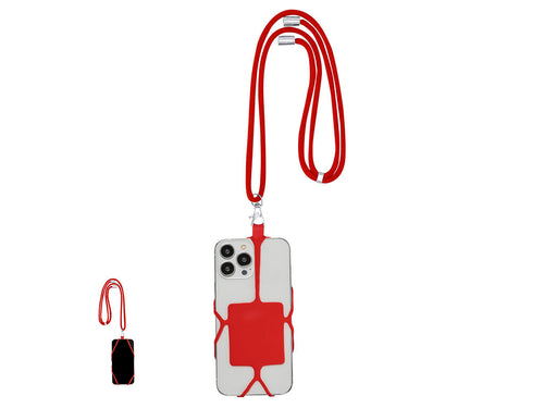 Unique lanyard for smartphone made in durable polyester and flexible silicone - Sebly Personalised