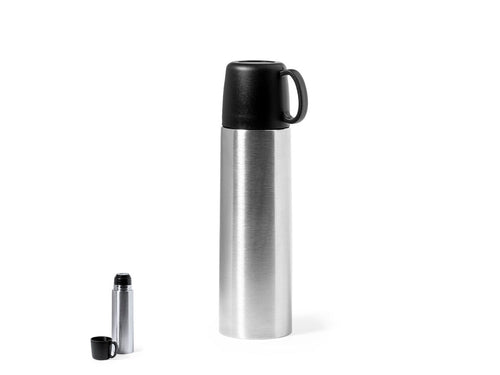 Stainless steel thermal cup with 500 ml capacity and double-walled for a better and longer-lasting temperature preservation - Tibber Personalised
