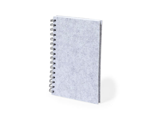 Ring notebook with covers in soft recycled RPET felt - Fionap Personalised