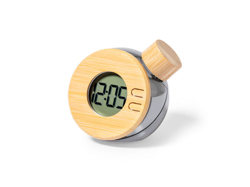 Elegant and sustainable table clock, made of natural bamboo - Graox Personalised