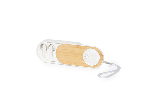 Speaker earphones made of bamboo and wheat straw - Gissel Personalised