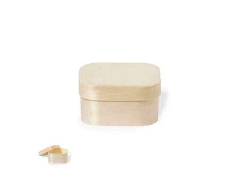 Presentation box in square format, made of natural wood with matching lid - Bexer Personalised