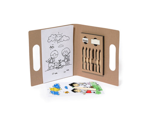 Colouring set made of Recycled cardboard - Clumber Personalised