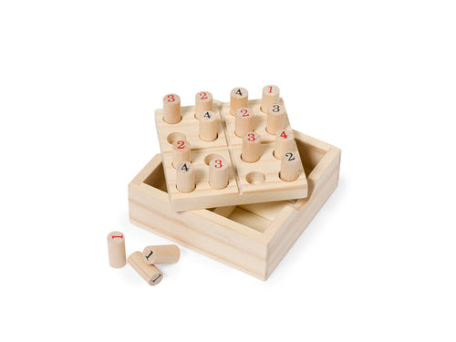 Sudoku skill game made of soft wood - Crested Personalised