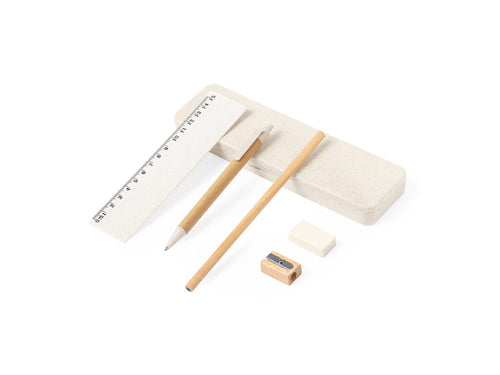 Writing set made of wheat straw - Elyndor Personalised