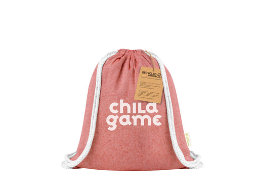 Drawstring backpack in Recycled cotton material 120 g/m2 - Ashara Personalised