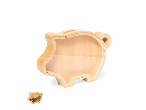 Lovely piggy bank with the silhouette of a little pig, combining design and functionality and turning saving into a joyful experience, by watching through its methacrylate window how the savings rise - Jasara...