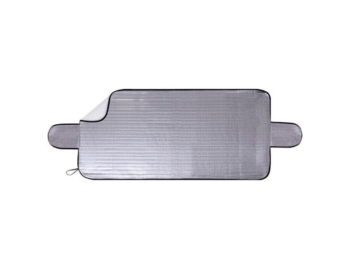 Durable single-sided Aluminium sunshade, designed to be positioned on the outside of the front window and as protection against adverse weather conditions like snow - Eldoris Personalised