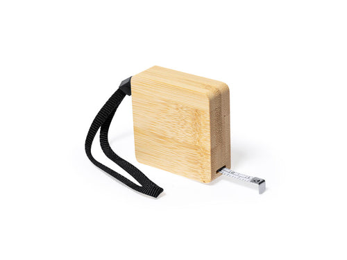 1 m flexometer made of bamboo, with metal blade in centimetres and inches - Dichen 1m Personalised