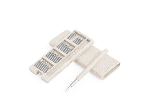 Practical tool set made of wheat straw, with die-cut inside for a perfect fit - Zephyr Personalised