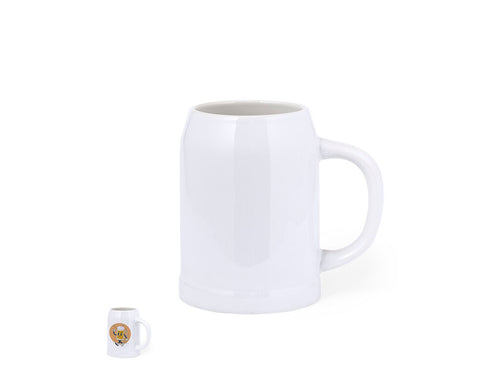 Ceramic jar in elegant white finish for the beer lovers - Heim Personalised