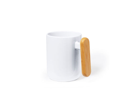 Ceramic mug with 480 ml capacity, in elegant white color - Mystral Personalised