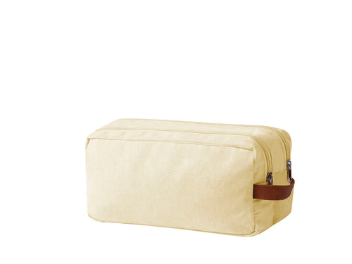 Double compartment beauty bag made of resistant canvas - Raberu Personalised