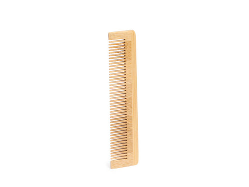 Comb made of polished bamboo with equal bristles - Horpok Personalised