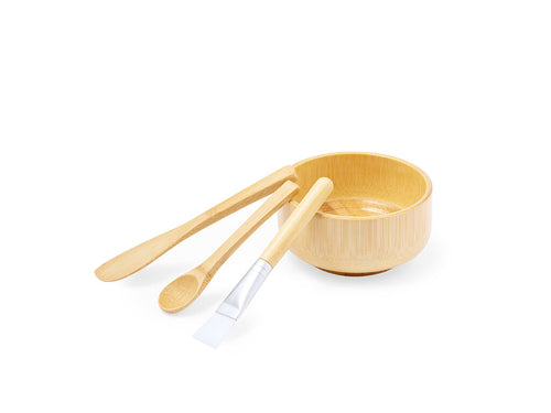Complete face mask set made of bamboo, ideal for a correct application of the face mask - Iringu Personalised