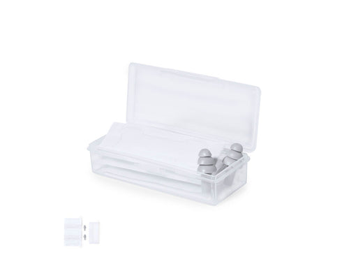 Resting set, including a pair of reusable earplugs made of soft silicone and 5 self-adhesive nasal strips for immediate relief - Vitok Personalised