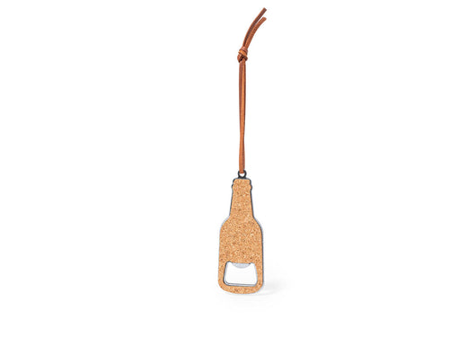 Bottle opener made of cork, adopting the shape of a bottle - Morley Personalised