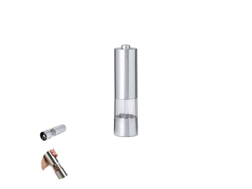 Electric salt and pepper mill in stainless steel - Cinder Personalised