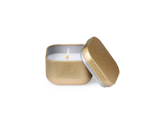 Scented candle in metal jar, with vanilla fragrance - Hetfil Personalised