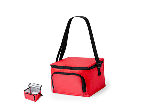 Sturdy cooler with zipper closure and large front pocket and adjustable shoulder strap - Radant Personalised