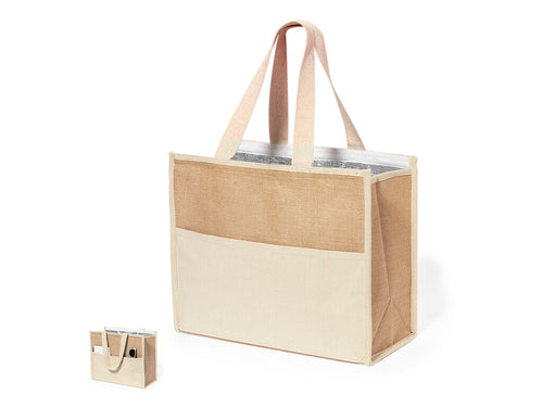 Cooler made in combination of cotton and laminated jute, with isothermal Aluminium inside - Presli Personalised