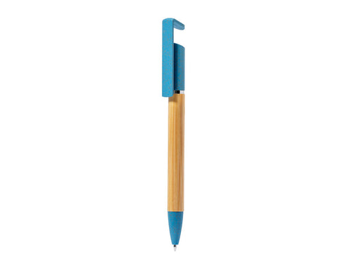 Practical ball pen with holder, made of bamboo and wheat straw - Zonta Personalised