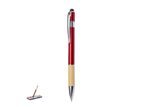 Stylish bamboo and Aluminium ball pen pointer with push-button mechanism - Berget Personalised