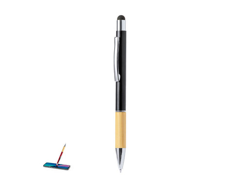Stylish bamboo and Aluminium ball pen pointer with twist mechanism - Piket Personalised