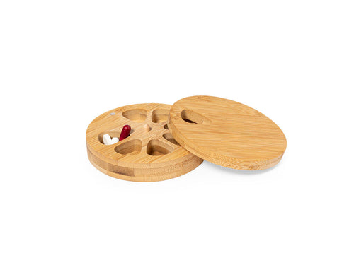 Compact weekly pillbox made of bamboo - Medlar Personalised