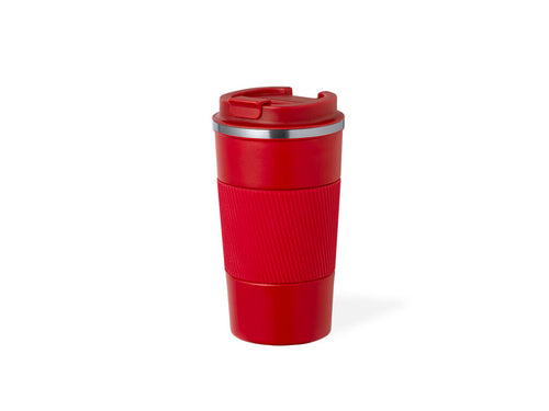 Table-top insulated cup made of double-walled stainless steel with a capacity of 400 ml matte color - Drury Personalised