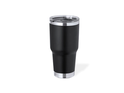 Insulated cup made of recycled stainless steel, double walled, 600 ml capacity - Tobey Personalised