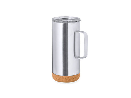 Tabletop insulated mug made of recycled stainless steel with double wall and 450 ml capacity - Frilan Personalised