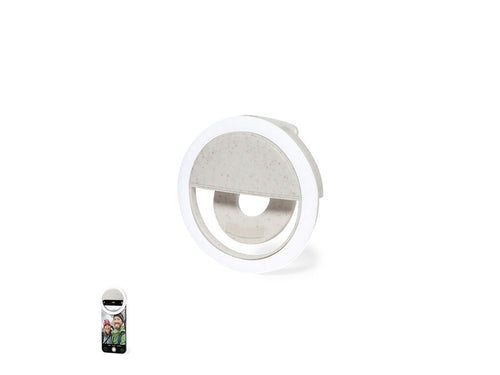 LED light ring for smartphones, made of resistant wheat straw - Traxo Personalised