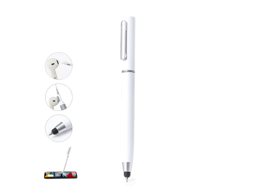 Handy ball pen with twist mechanism, and cleaning accessories housed at the top of the barrel - Gobit Personalised