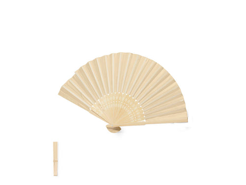 Fan made with bamboo ribs and polyester fabric - Claren Personalised