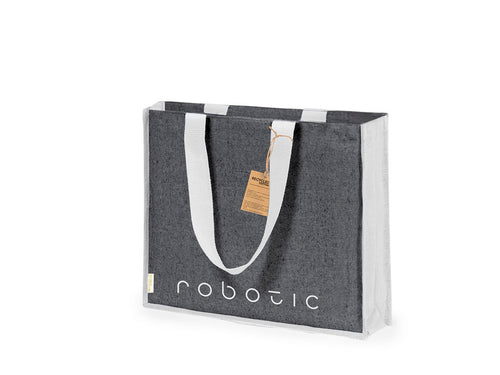 Borse A Soffietto Talara Personalizzato - Borsa realizzata in cotone riciclato con grammatura di 140 g/m² in combinazione con juta