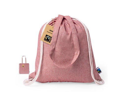 Zaini Riak Fairtrade Personalizzato - Sacca della linea natura, realizzato al in cotone da 140 gr/mq